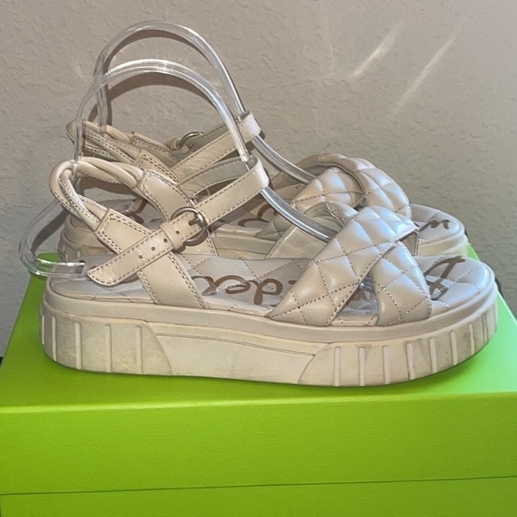 Sam Edelman Gravil Sand Leather Platform Sandals Sz. 8 - Picture 6 of 15